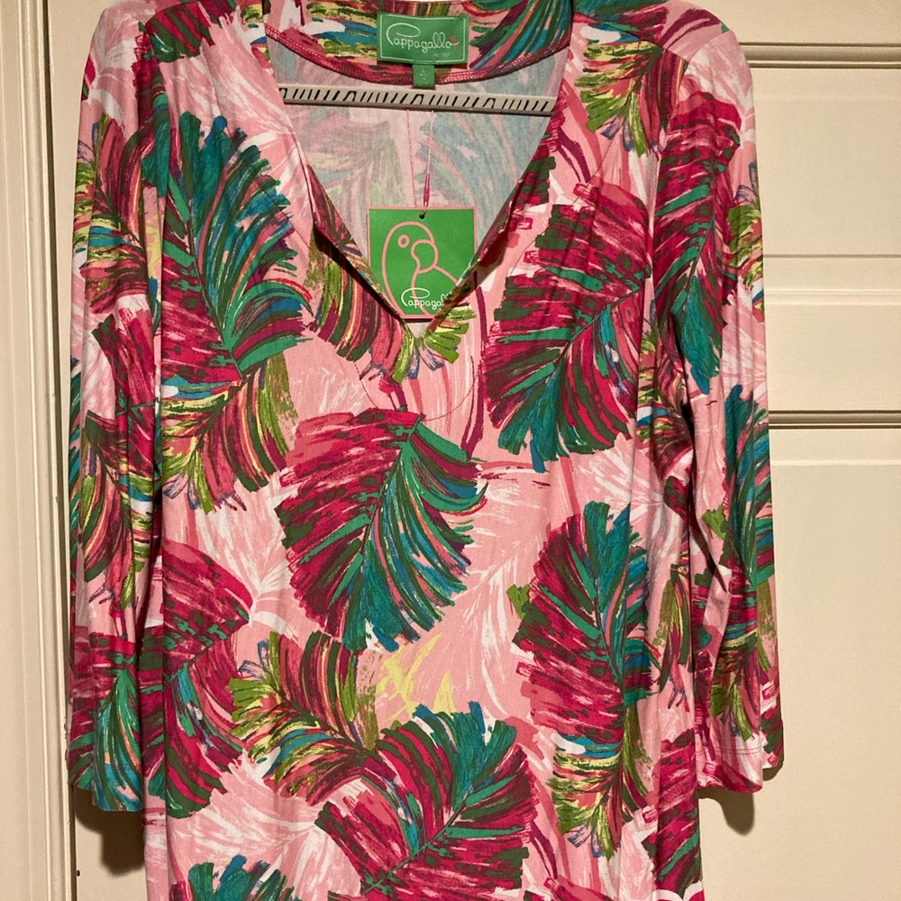 Cappagallo Tropical Pink Shirt